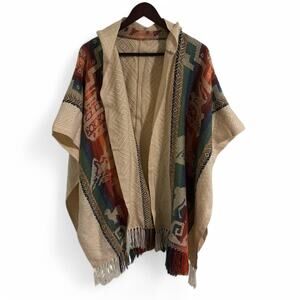 Boho wool multi coloured parka